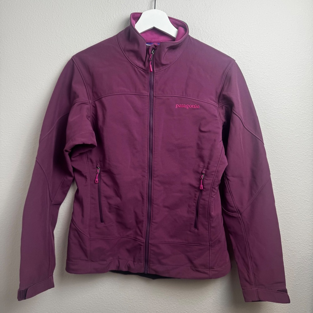 Patagonia Adze Softshell Jacket Womens Medium Regular Purple Polartec Windproof